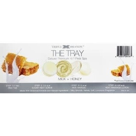 TRIPLE X BRANDS THE TRAY DELUXE PREMIUM 4/1 PEDI SPA - MILK + HONEY