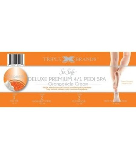 TRIPLE X BRANDS THE TRAY DELUXE PREMIUM 4/1 PEDI SPA - ORANGESICLE CREAM