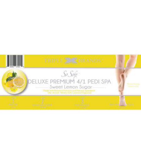 TRIPLE X BRANDS THE TRAY DELUXE PREMIUM 4/1 PEDI SPA - SWEET LEMON SUGAR