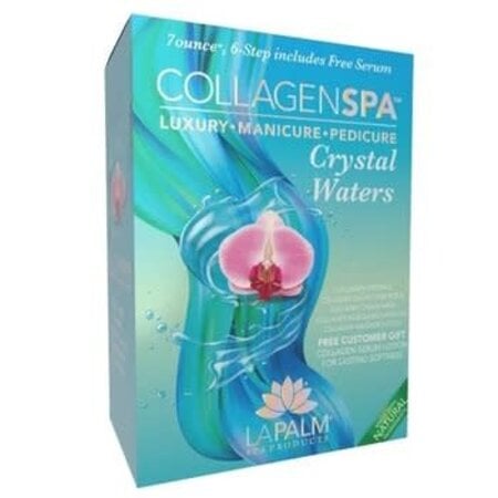 LA PALM COLLAGEN SPA LUXURY MANI & PEDI 6-STEP IN A BOX (CRYSTAL WATER)