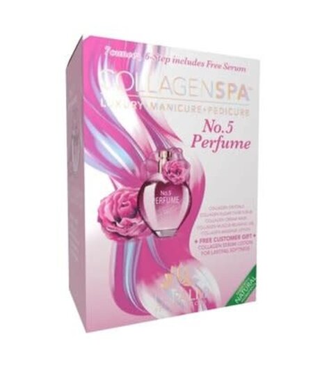 LA PALM COLLAGEN SPA LUXURY MANI & PEDI 6-STEP IN A BOX (NO.5 PERFUME)