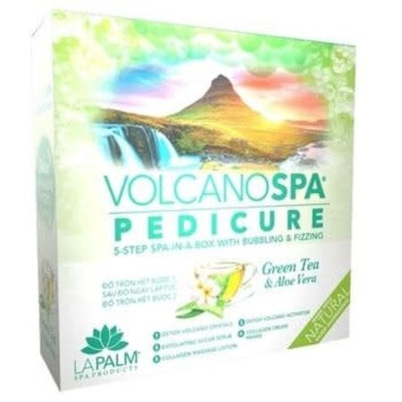 LA PALM VOLCANO SPA PEDICURE 5-STEP SPA IN A BOX  (GREEN TEA & ALOE VERA)