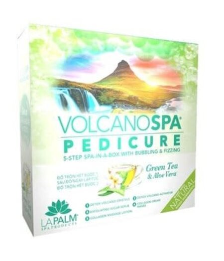 LA PALM VOLCANO SPA PEDICURE 5-STEP SPA IN A BOX  (GREEN TEA & ALOE VERA)