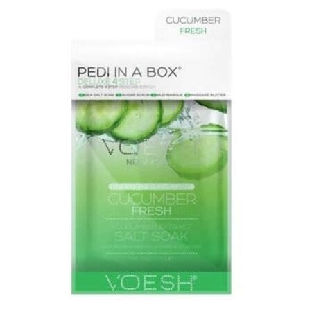 VOESH VOESH PEDI IN A BOX (4 STEP) CUCUMBER FRESH