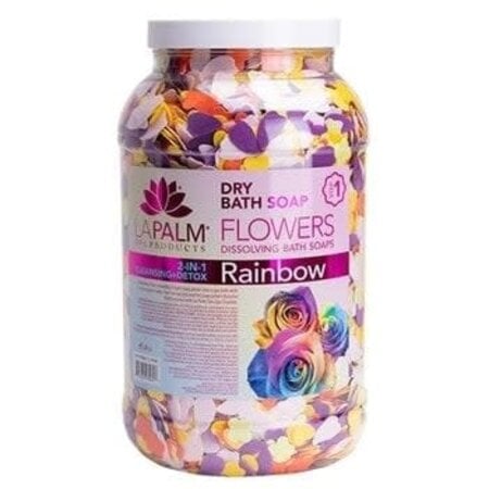 LAPALM LA PALM DRY BATH SOAP FLOWERS - RAINBOW (1 GALLON)