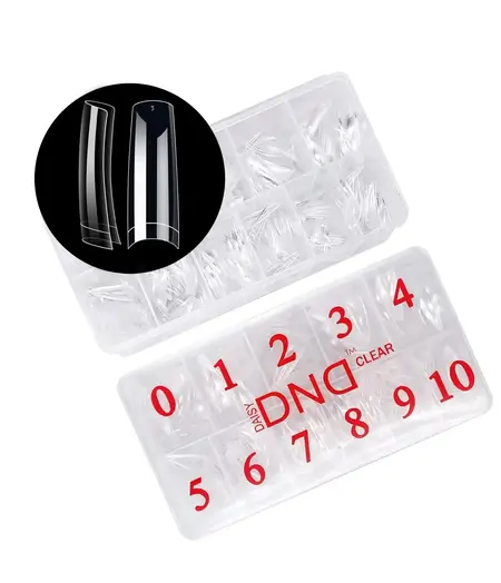 DND DND | CLEAR TIPS BOX SIZE 0 to 10 (550 PCS)