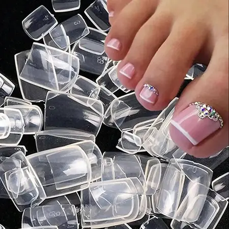 JACKIE SIGNATURE NAIL CLEAR TOE TIP BOX - SIZE 0 to 10 (600 PCS)