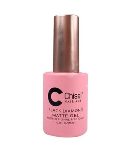 CHISEL CHISEL NAIL ART BLACK DIAMOND MATTE GEL (0.5 OZ)
