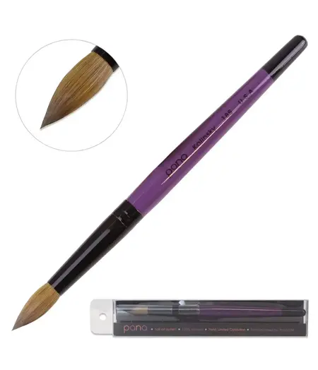 PANA PANA KOLINSKY | PURPLE WOOD ACRYLIC NAIL BRUSH - SIZE 18