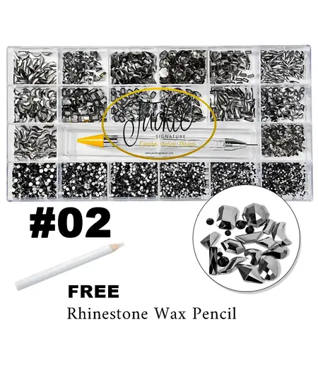 JACKIE SIGNATURE AB Rhinestone for Nails - 20 Shapes Per Box - #02