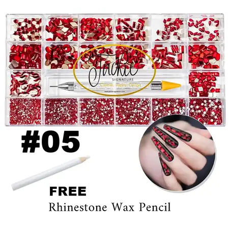 JACKIE SIGNATURE AB Rhinestone for Nails - 20 Shapes Per Box - #05