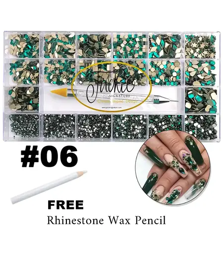 JACKIE SIGNATURE AB Rhinestone for Nails - 20 Shapes Per Box - #06