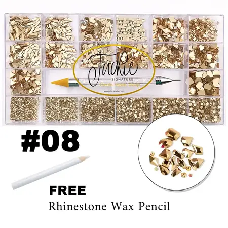 JACKIE SIGNATURE AB Rhinestone for Nails - 20 Shapes Per Box - #08