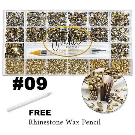 JACKIE SIGNATURE AB Rhinestone for Nails - 20 Shapes Per Box - #09