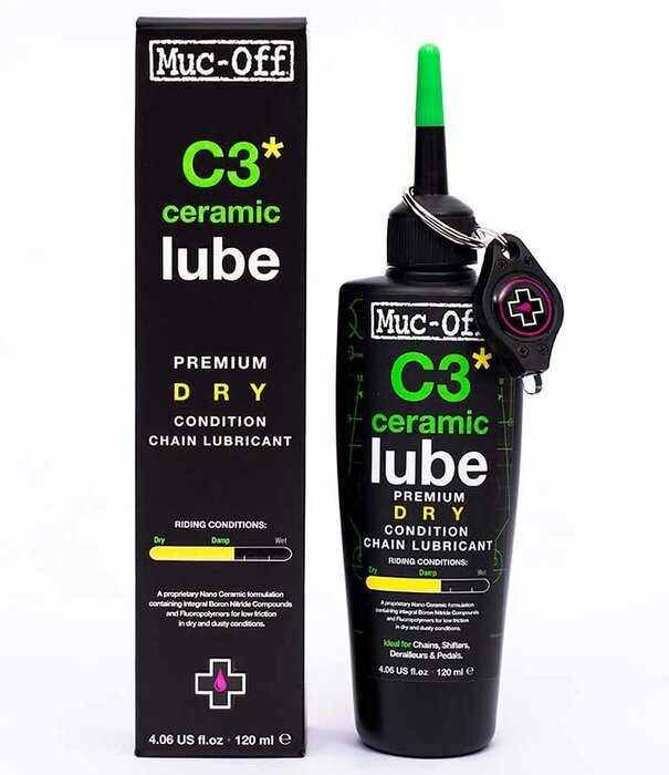 Muc-Off, Lubrifiant Ceramic Dry, 120ml avec UV Torch