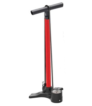 Lezyne, Macro Floor Drive DV 2.5'', Pompe a pied, Dual Valve Head, 220psi, Rouge