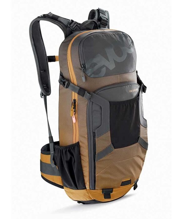 Enduro, Sac à dos avec protection, 16L, Gris carbone/Terreau, ML