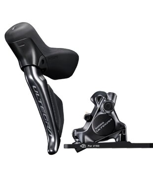Shimano, Ultegra Di2 ST-R8170 / BR-R8170, Frein à disque hydraulique Route, Avant, Flat mount, Noir, IR8170DLF6SC100A