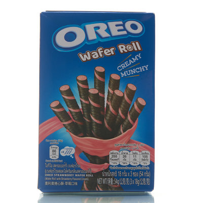 Oreo Oreo Wafer Roll Strawberry 3pk