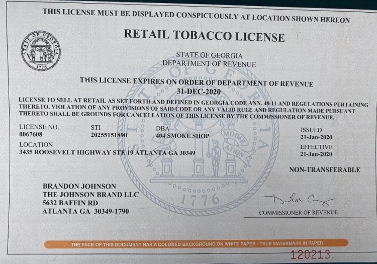 GA Tobacco Permit (allow images)