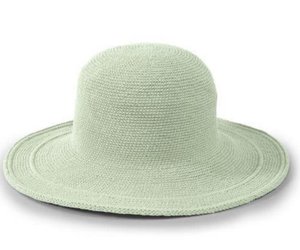 COTTON CROCHET HAT LARGE BRIM - STONE 