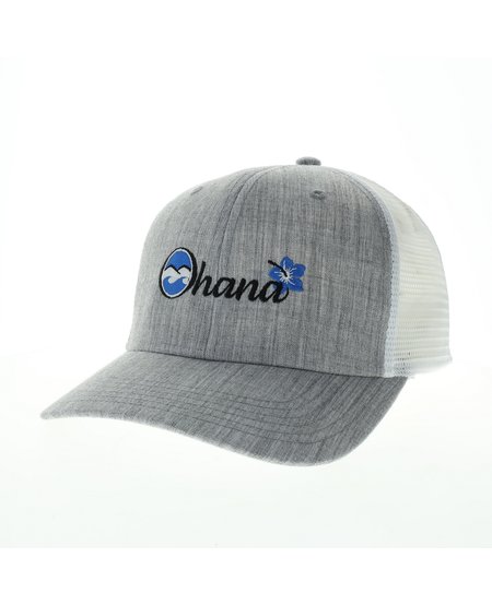 "Ohana" MPS Trucker - Melange Grey/White