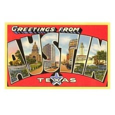 Austin & Texas Greetings from Austin, Texas Postcard