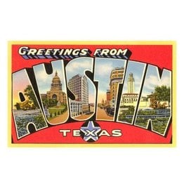 Austin & Texas Greetings from Austin Vintage Postcard