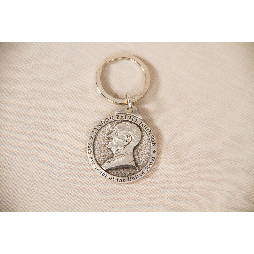 All the Way with LBJ Pewter LBJ Key Ring