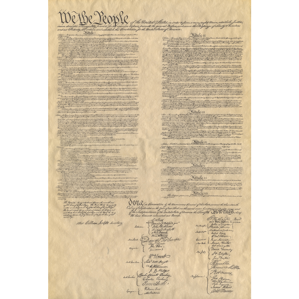 American Experiment The Four Documents of Freedom - Set 14”x16”