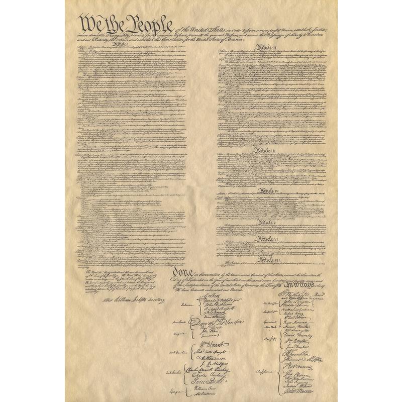 American Experiment The Four Documents of Freedom - Set 14”x16”