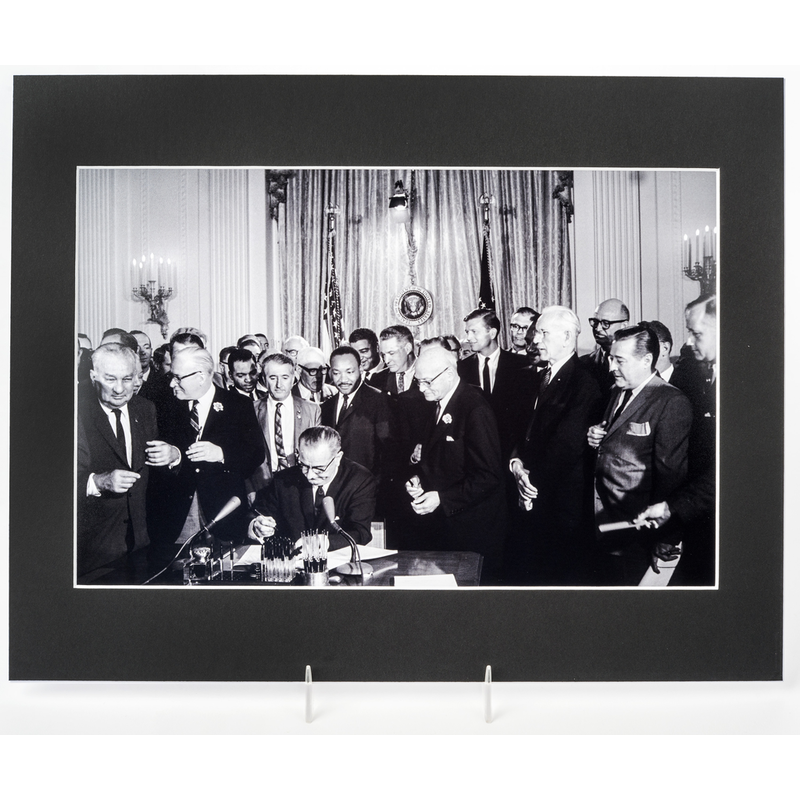 Civil Rights Signing of Civil Rights Act of 1964 11x14 Matted Photo