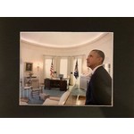 All the Way with LBJ President Obama at LBJ Library Oval Office 2014 8X10 Matted Photo