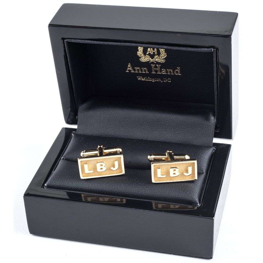 Sale sale-LBJ Bronze Cufflinks By Ann Hand