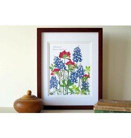 Austin & Texas Bluebonnets & Indian Paintbrush 11X14 print