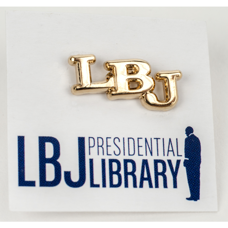 All the Way with LBJ Replica Brass LBJ Initial Pin
