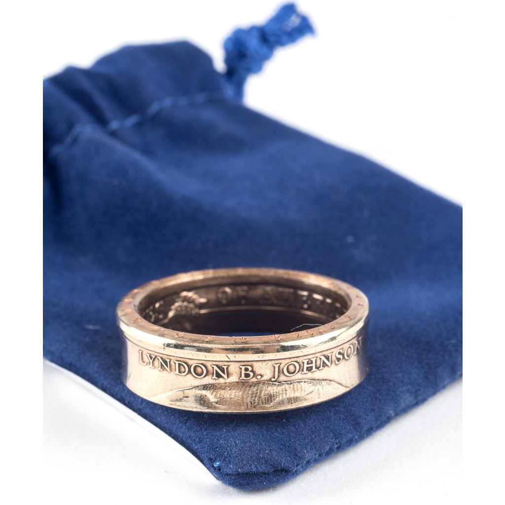 All the Way with LBJ LBJ Dollar Coin Ring