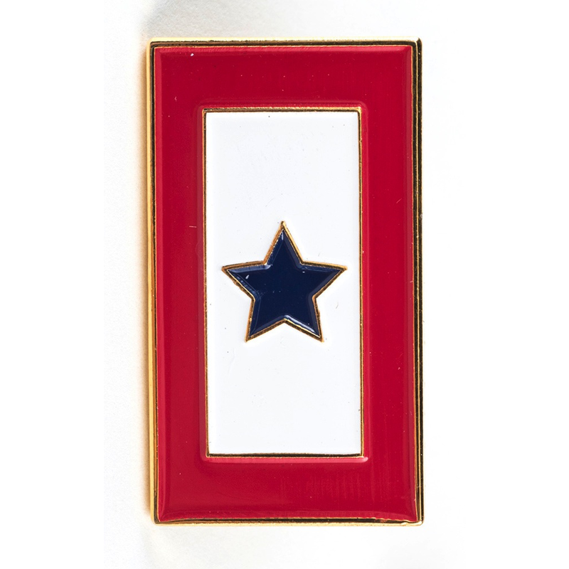 Americana Blue Star Service Flag Lapel Tac Pin