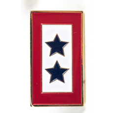 Americana Double Blue Star Service Flag Lapel Tac Pin