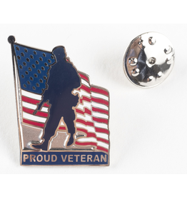 Americana Proud Veteran Lapel Tac Pin