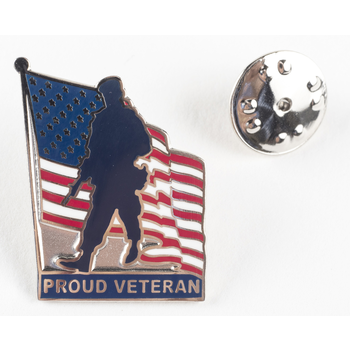 Americana Proud Veteran Lapel Tac Pin