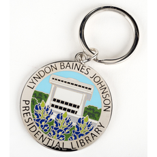 All the Way with LBJ LBJ Library Bluebonnet Key Ring