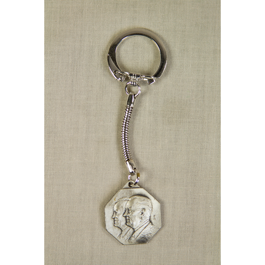 All the Way with LBJ Johnson/Humphrey Inaugural Ball Key Ring Sterling Silver