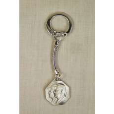 All the Way with LBJ Johnson/Humphrey Inaugural Ball Key Ring Sterling Silver
