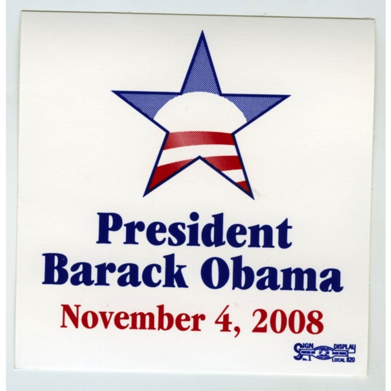 Obama Star Sticker 11-4-08