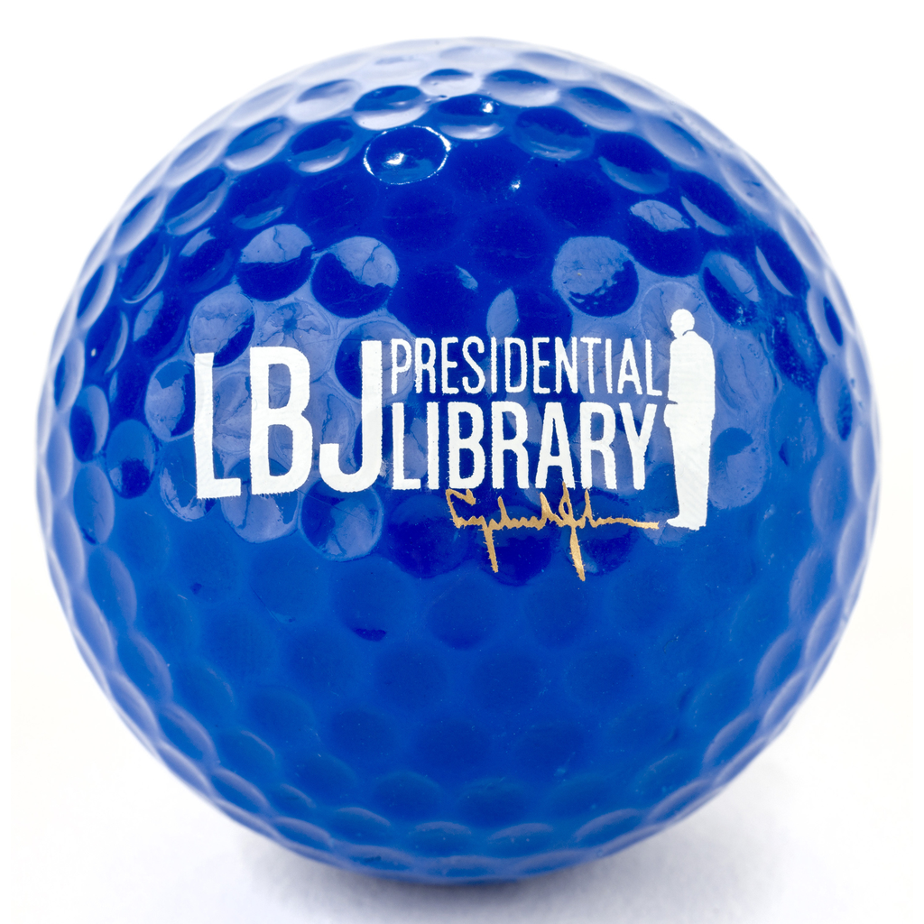 All the Way with LBJ LBJ Presidential Library Blue Golf Ball