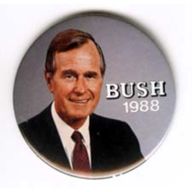 GHW Bush on Grey Large