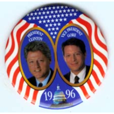 Clinton Gore 1996 flag jugate