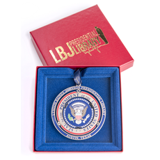 All the Way with LBJ LBJ Presidential Seal Brass Ornament