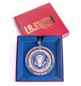 All the Way with LBJ LBJ Presidential Seal Brass Ornament